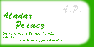 aladar princz business card
